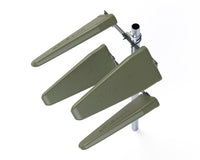 DroneAnt4-Plus-I™ Full Fiberglass Industrial Grade Quad Drone Antenna Set for Quad-Antenna Controllers