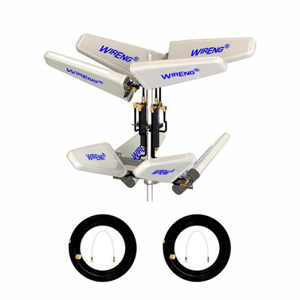 DroneAnt-Plus™ for Holy Stone HS105 with HS720 Controller High Gain Drone Range Extender Octa-Element Omnidirectional/Directional Antenna Set