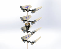 DroneAnt-Plus™ for Zero-X X Alto with Alto Controller High Gain Drone Range Extender Octa-Element Omnidirectional/Directional Antenna Set