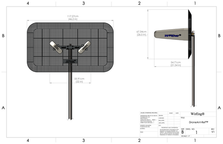 DroneAnt-Ref™ for Zero-X Maverick with Maverick Controller V3 High Gain Drone Range Extender Directional Antenna Set