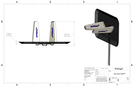 DroneAnt-Ref™ for Zero-X Maverick with Maverick Controller V3 High Gain Drone Range Extender Directional Antenna Set