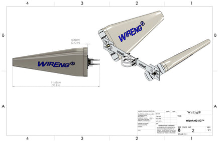 Data Speed Boost for Peplink Balance 380 W-Ant2™ True MIMO 2x2 Dual Antenna Set High Gain