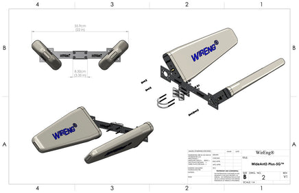 Sierra Wireless AirLink LX60 Data Speed Boosting Solution W-Ant2-Plus™ True MIMO 2x2 Dual Antenna Set Ultra High Gain