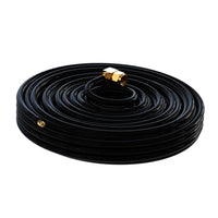 WRG400™ 20 Meters (65.6 Feet) Coaxial Cable with Straight SMA and Right-Angle N Male 24K Gold Plated Connectors Industrial Ultra Low Loss Marine